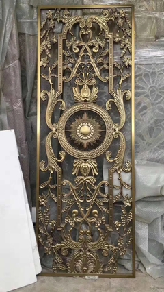 铝板铝艺浮雕屏风铝单板电镀拉丝雕刻 雕花摆件铝板花型图案造型定制-五阿哥