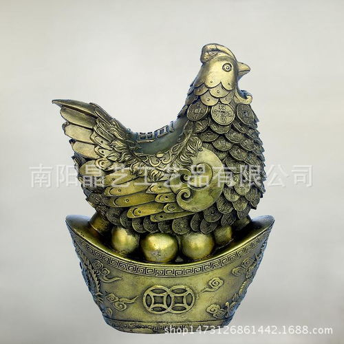 纯铜鸡摆件元宝孵蛋母鸡老母鸡招财送子家居装饰工艺品风水摆设