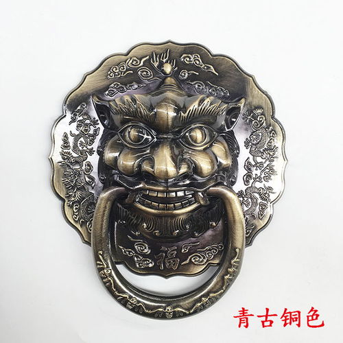 装饰门环兽头老式门兽首复古狮子头门环铜拉手扣仿古门环兽首配件