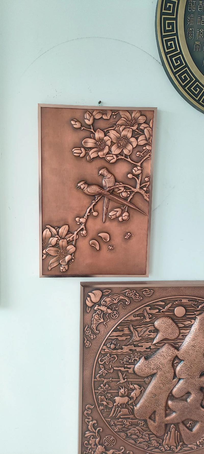 铜浮雕铜装饰手工制作,#纯铜工艺品 #铜装饰 #@抖音小助手