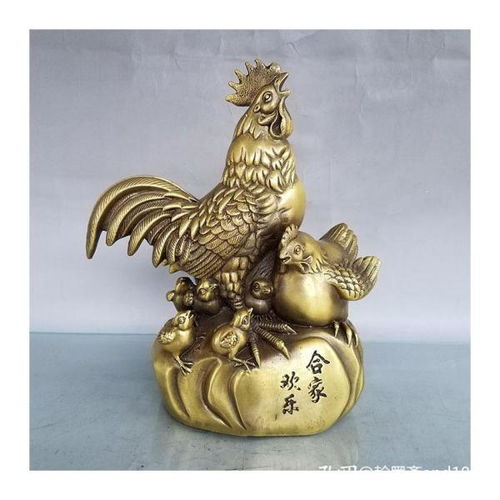 纯铜合家欢乐鸡摆件 点亮家居的吉祥装饰品